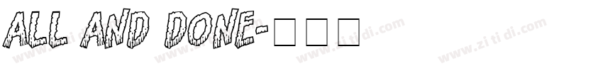 all and done字体转换